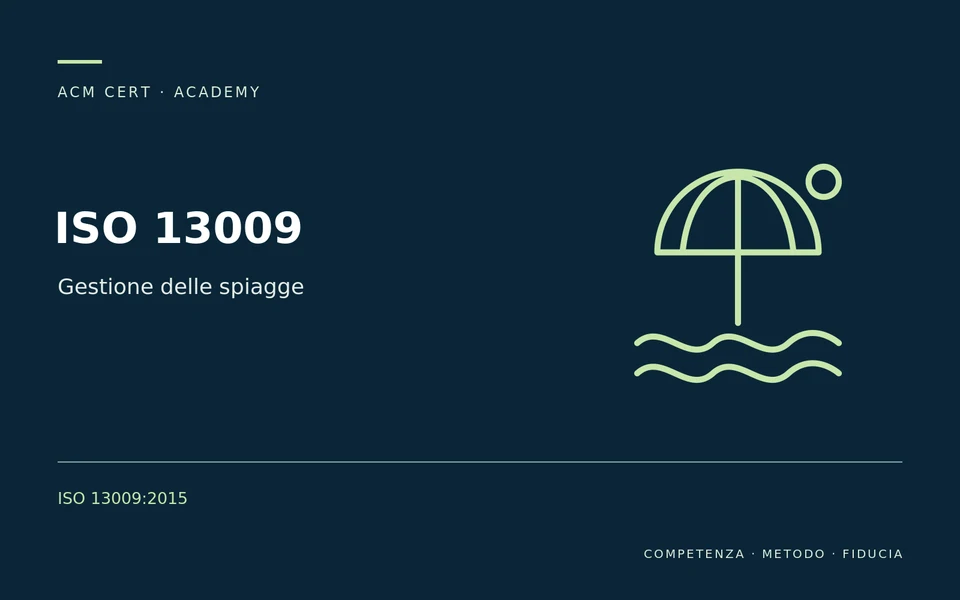 ISO 13009 — Gestione delle spiagge; ISO 13009:2015