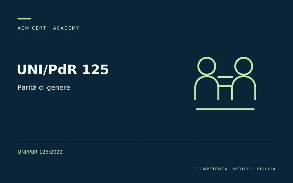 UNI/PdR 125 — Parità di genere; UNI/PdR 125:2022